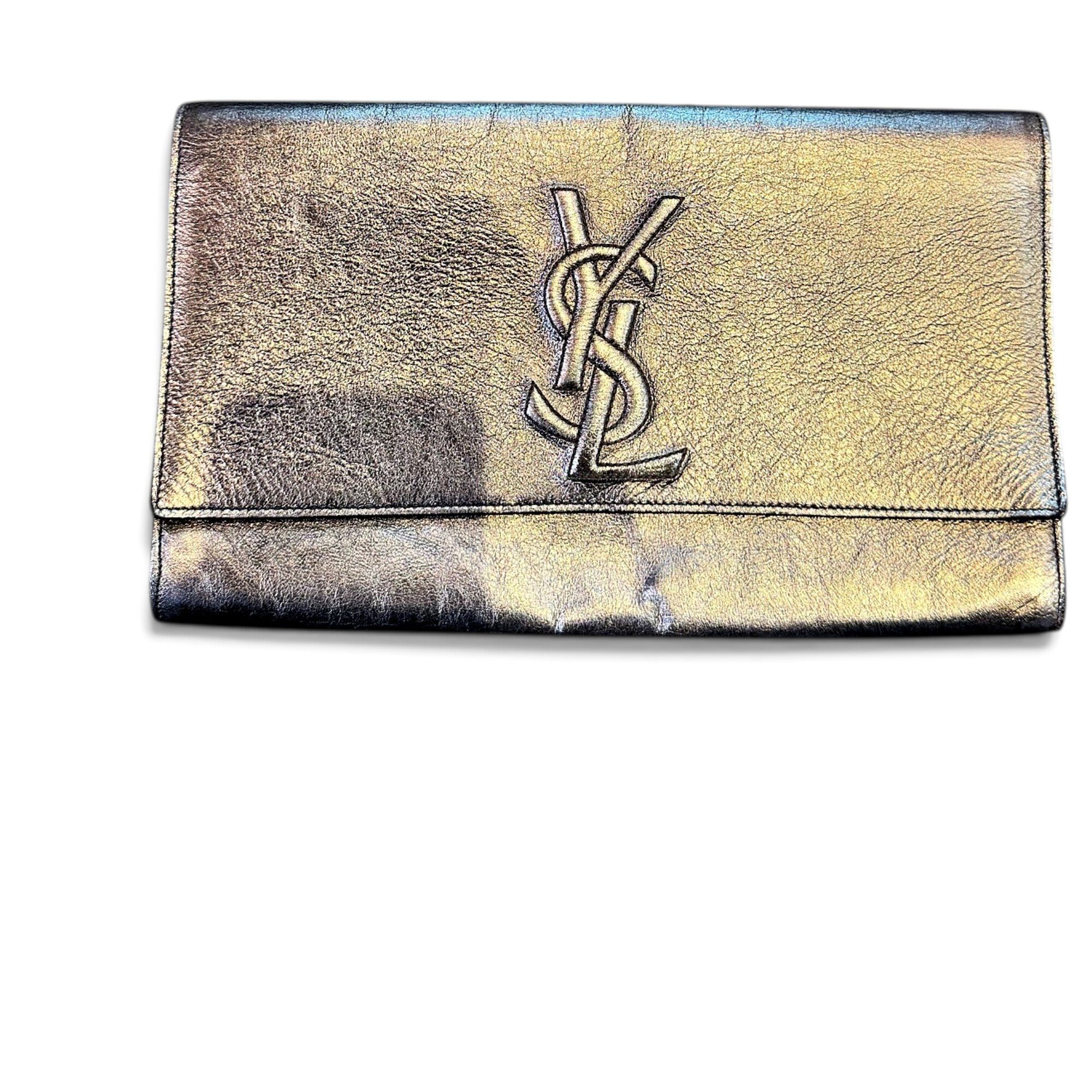 Leather clutch bag