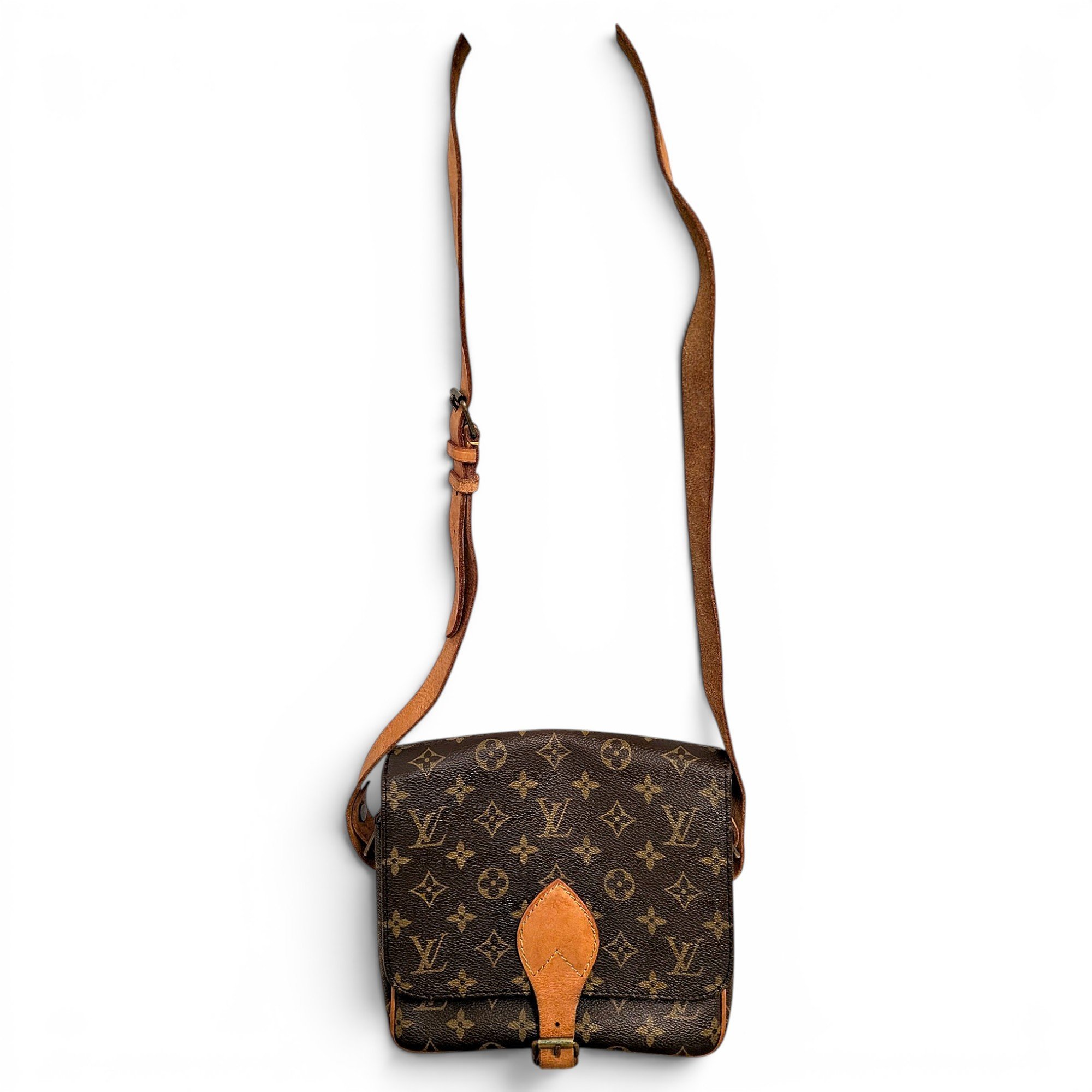 Cartouchière leather crossbody bag