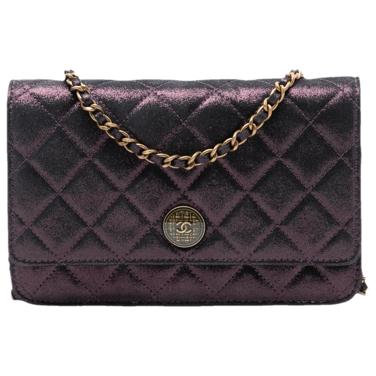 Wallet On Chain leather crossbody bag