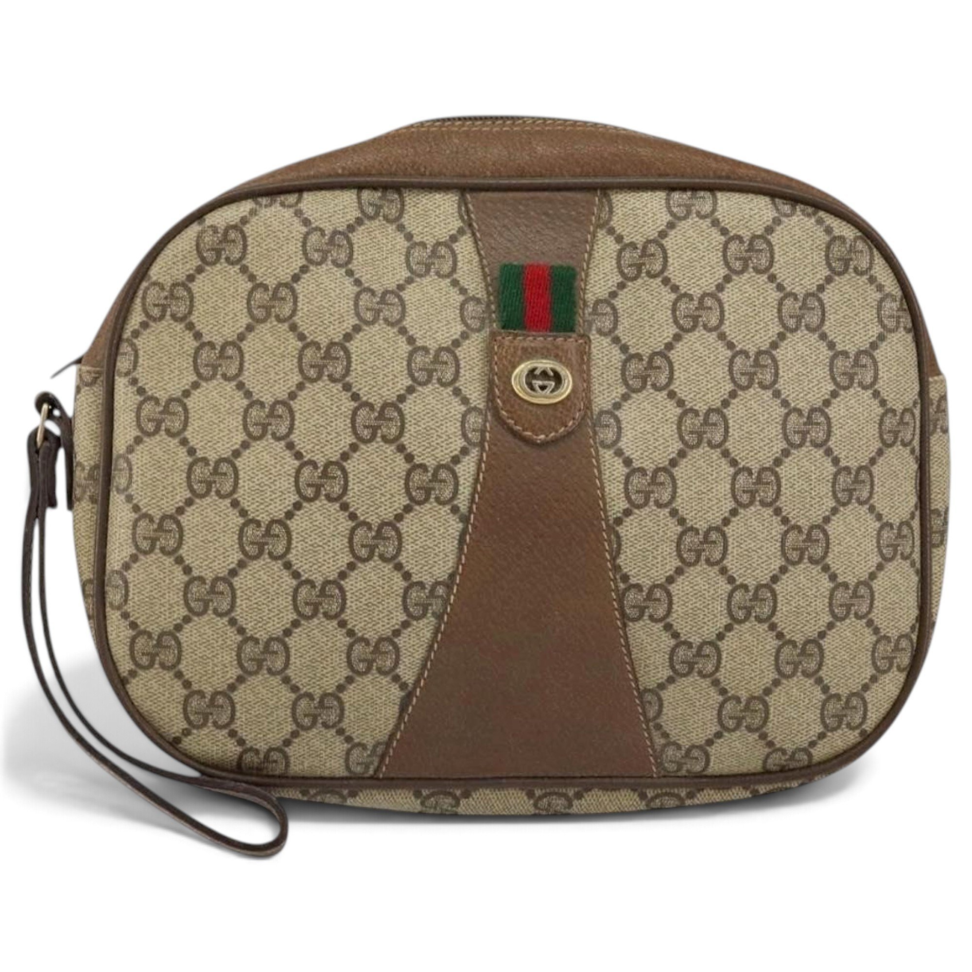 Leather clutch bag