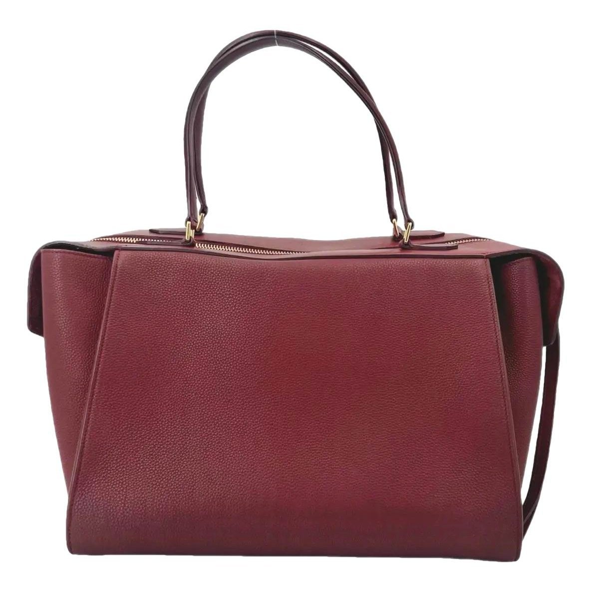 Ring leather handbag