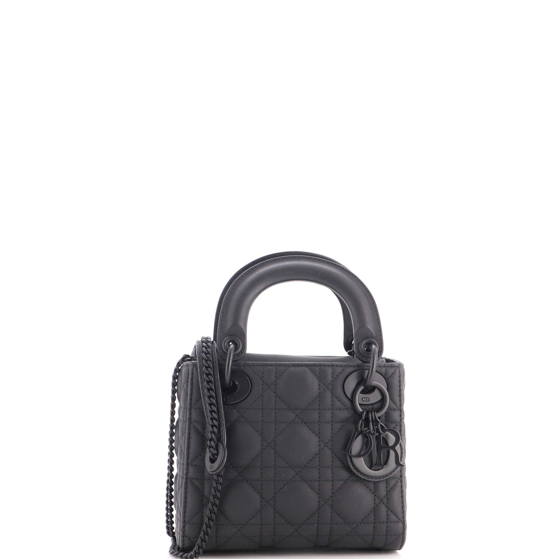 Ultra Matte Lady Dior Chain Bag Cannage Quilt Calfskin Mini