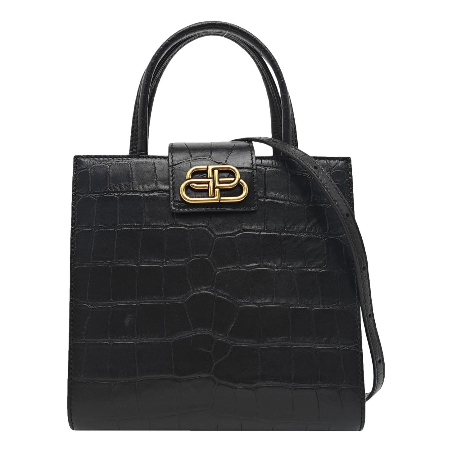 Sharp leather handbag