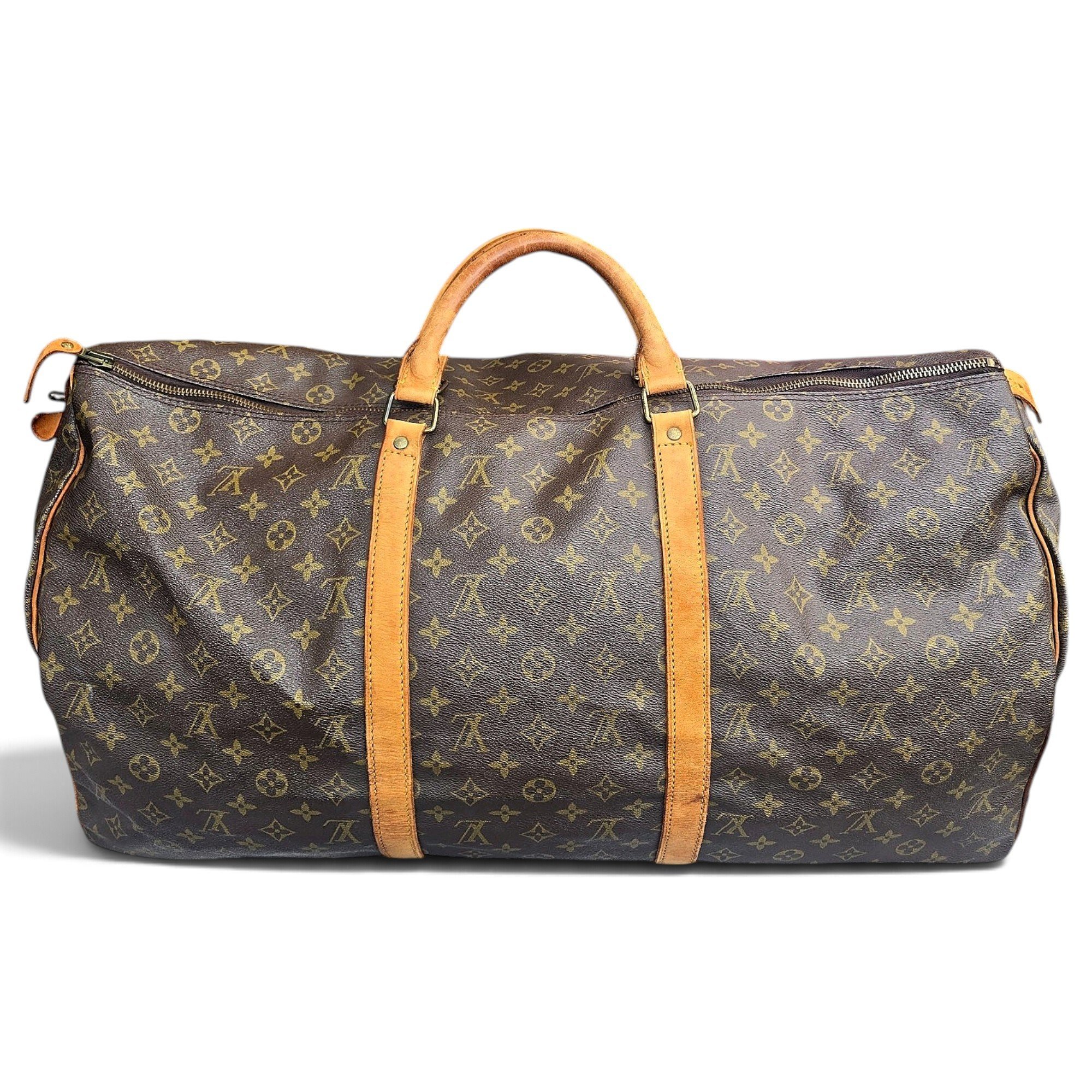 Keepall leather travel bag