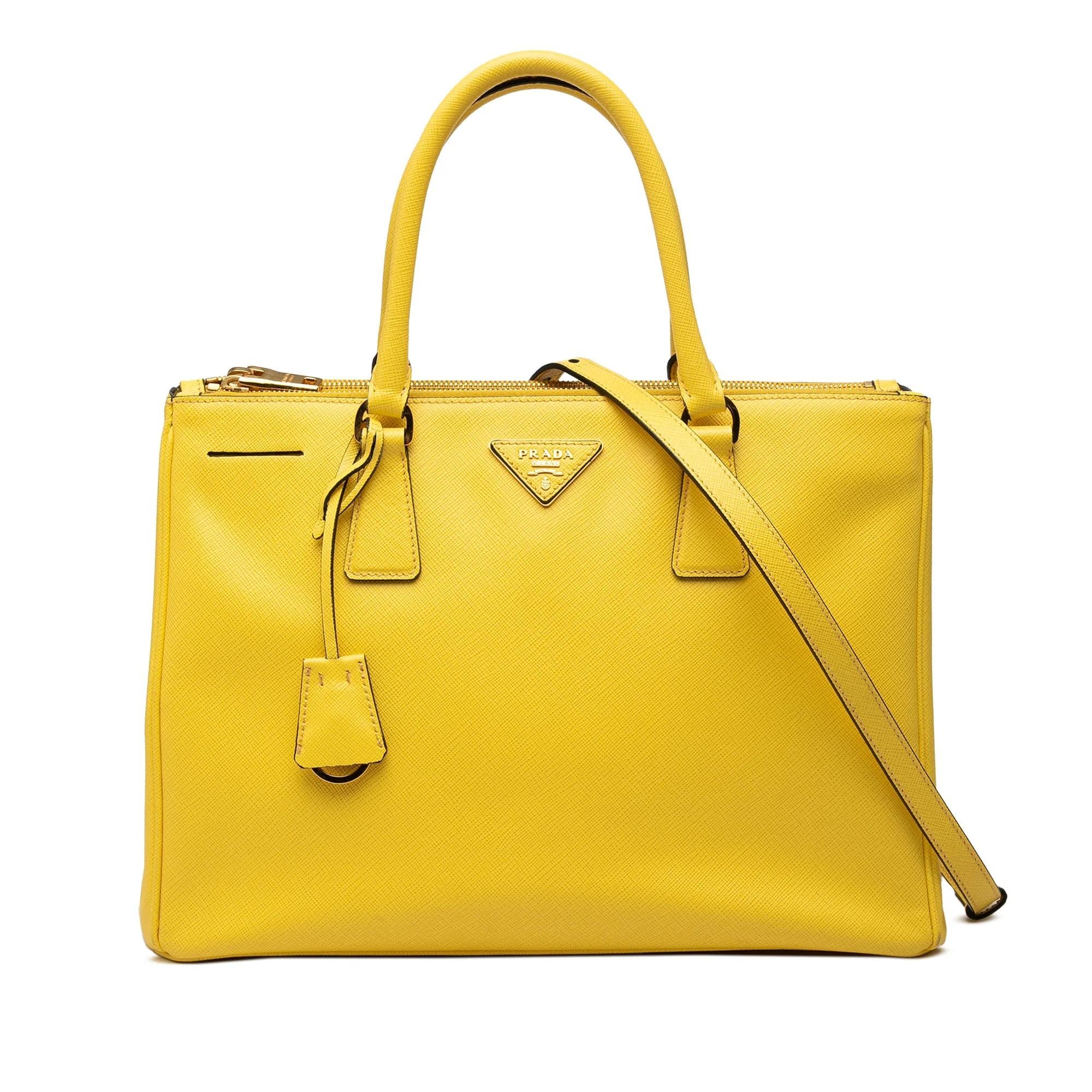 Double leather handbag