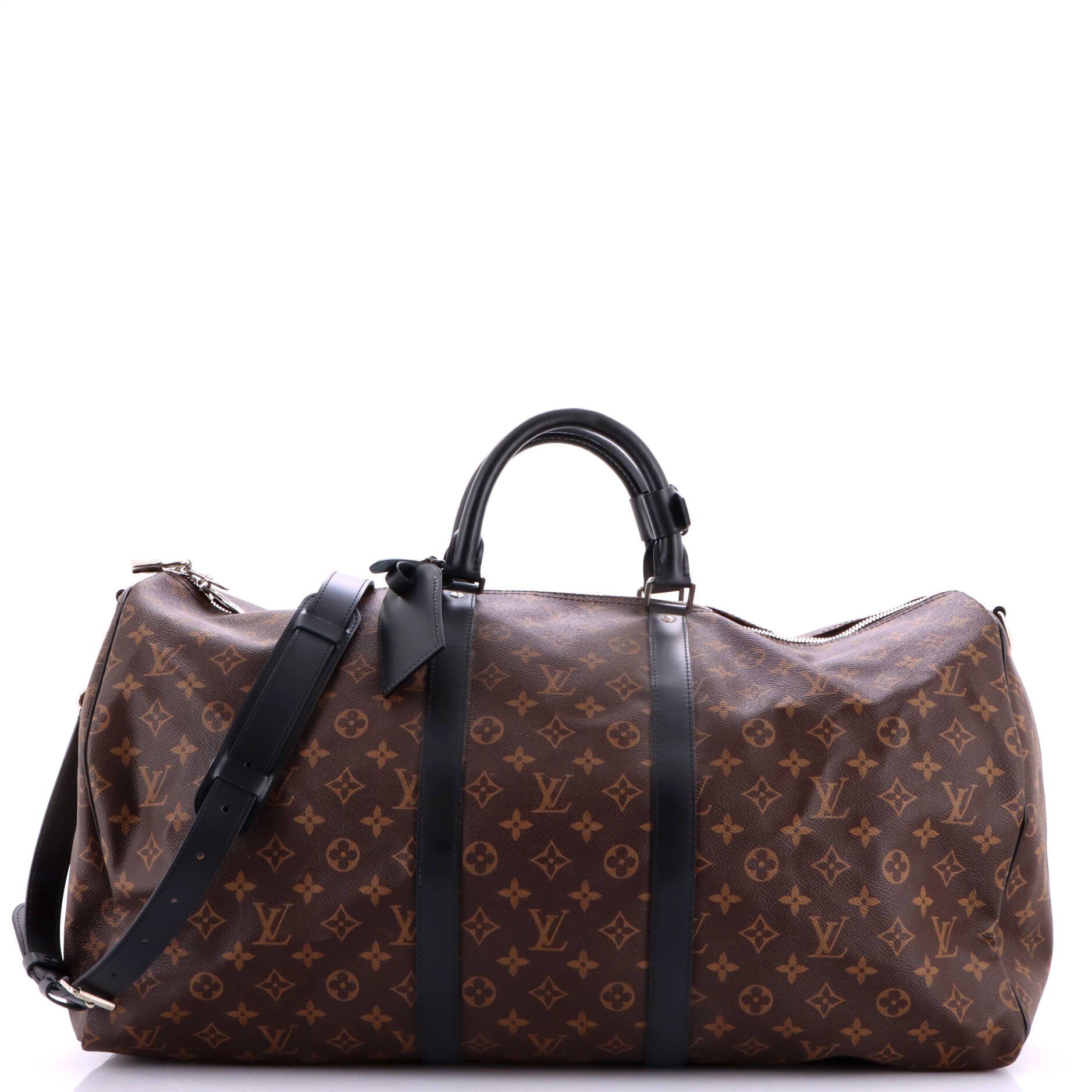 Keepall Bandouliere Bag Macassar Monogram Canvas 55