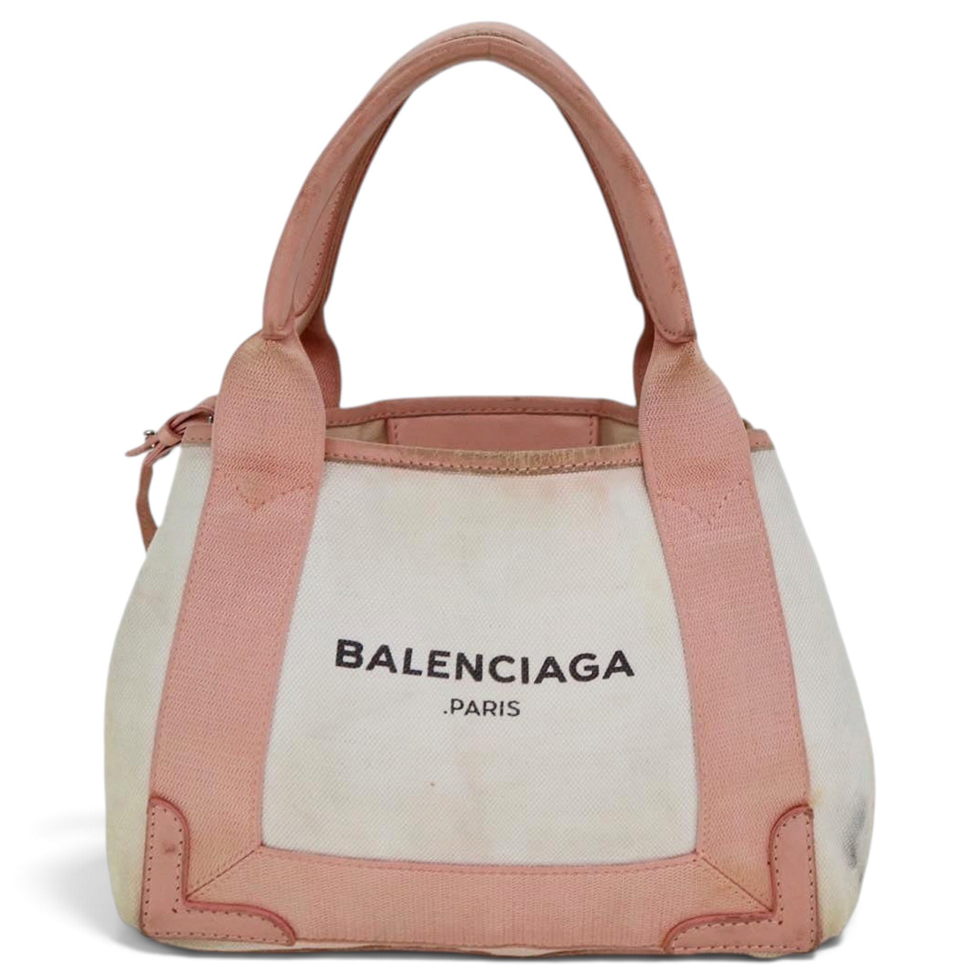 Navy cabas cloth handbag