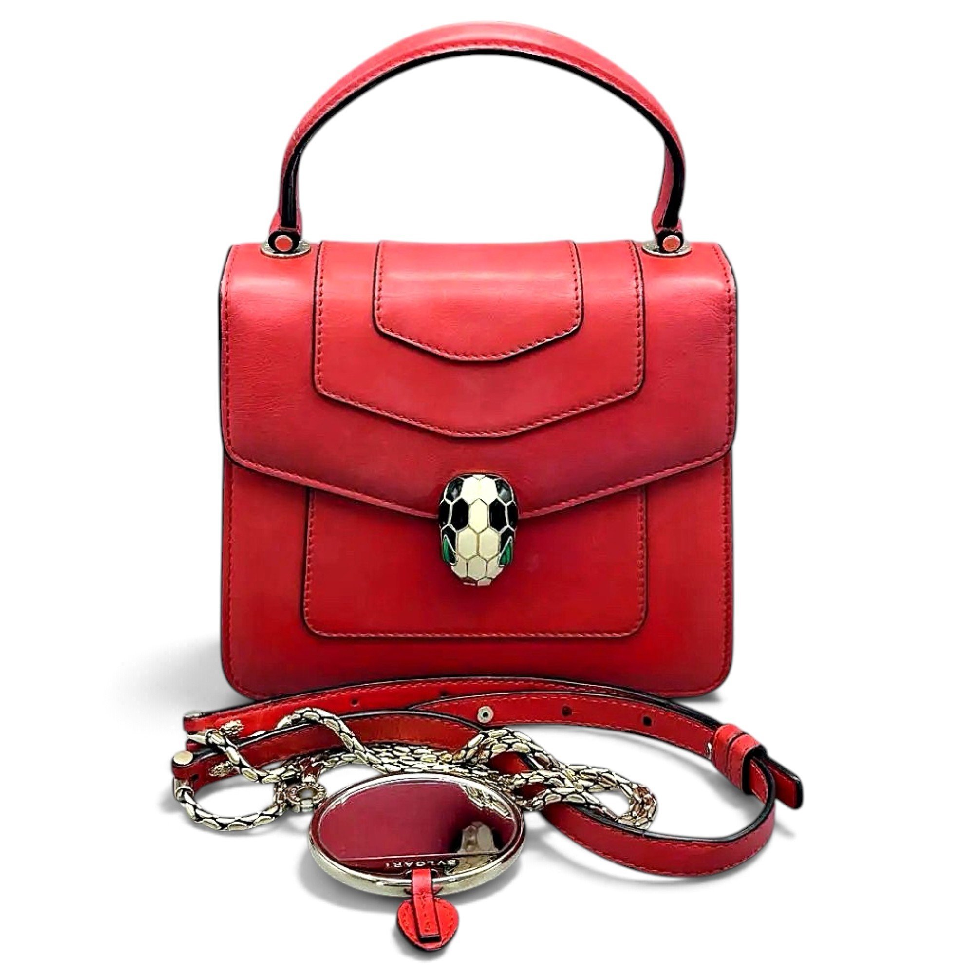 Bvlgari Serpenti leather handbag