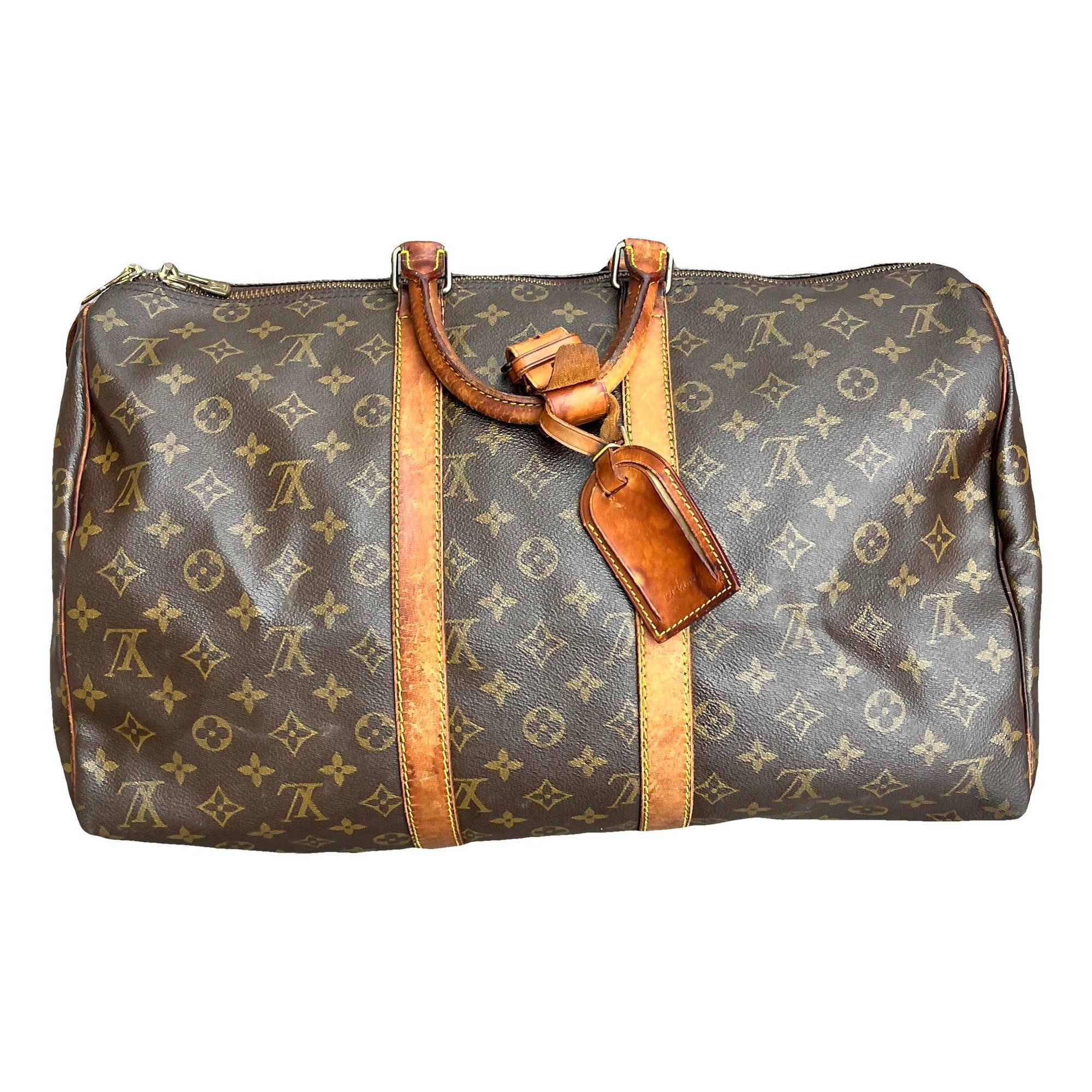 Keepall leather travel bag