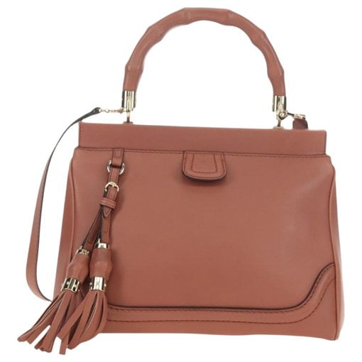 Bamboo leather handbag