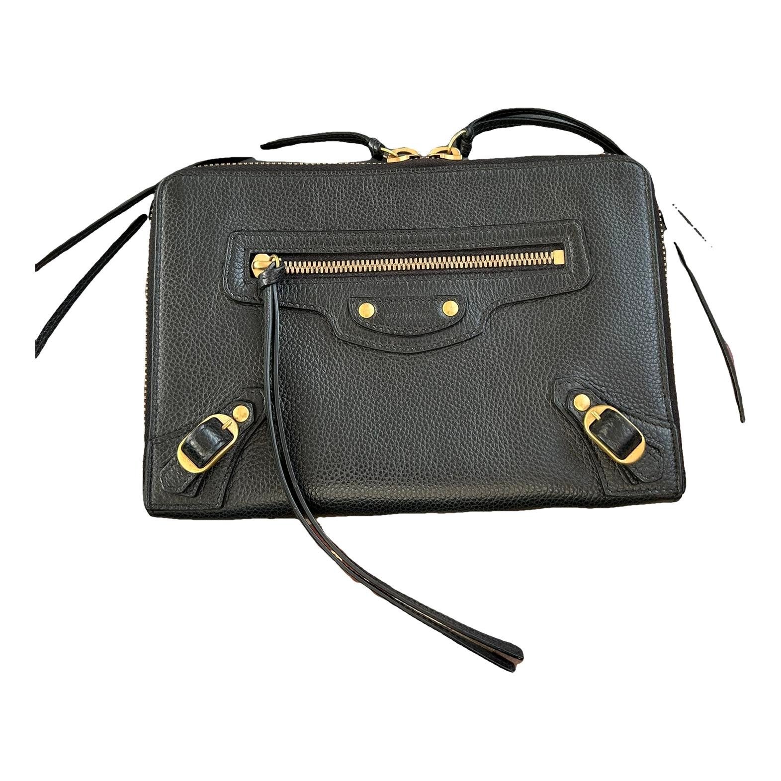 Leather clutch bag