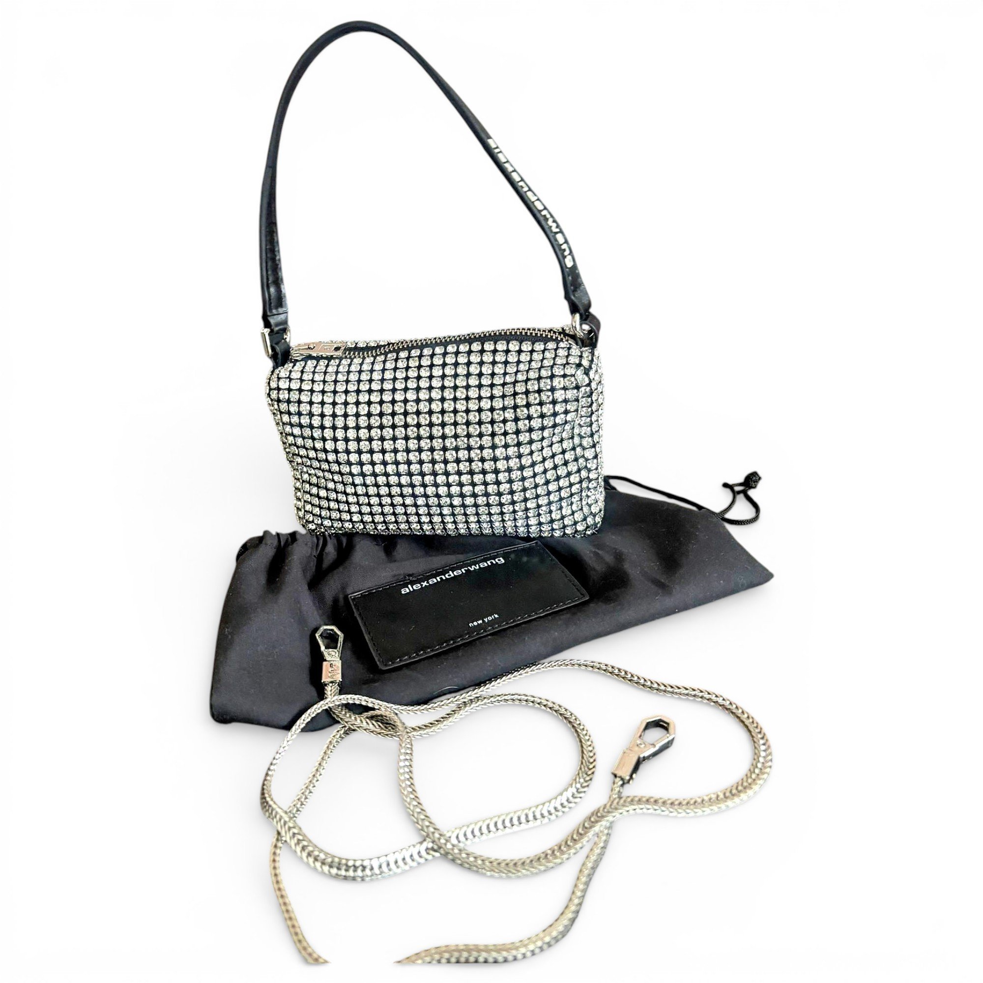 Leather clutch bag
