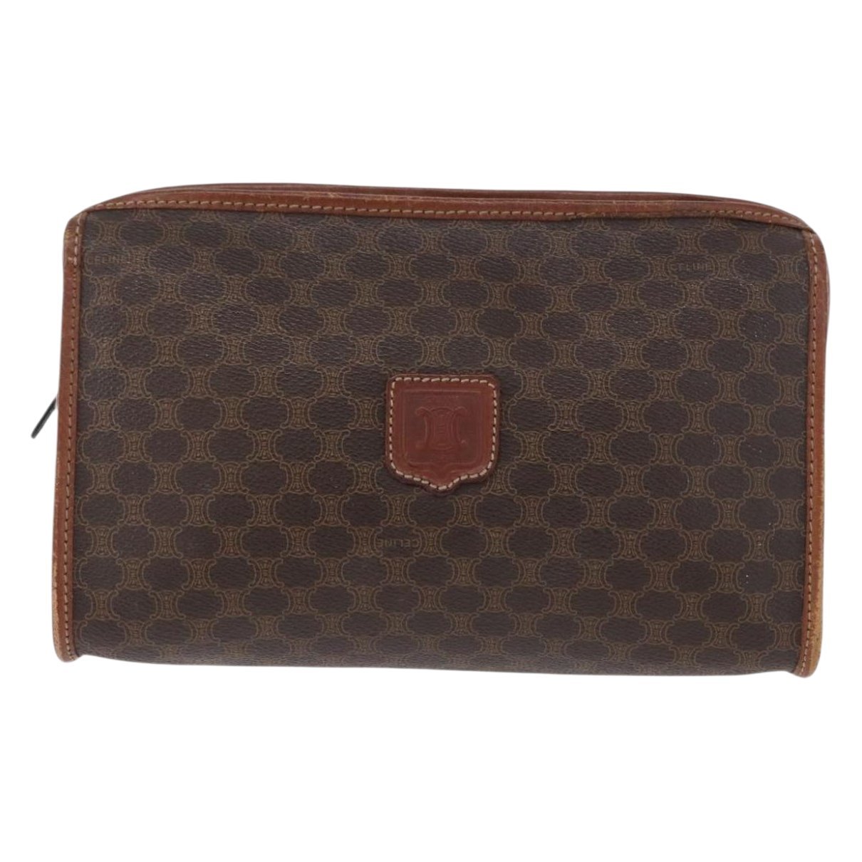 Leather clutch bag