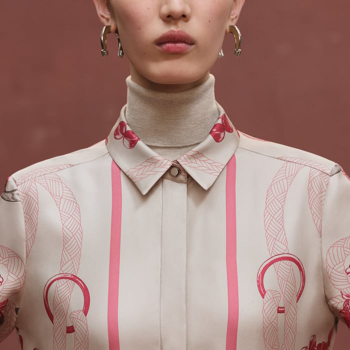 Beige Avoine "Palefroi Remix" Shirt Dress