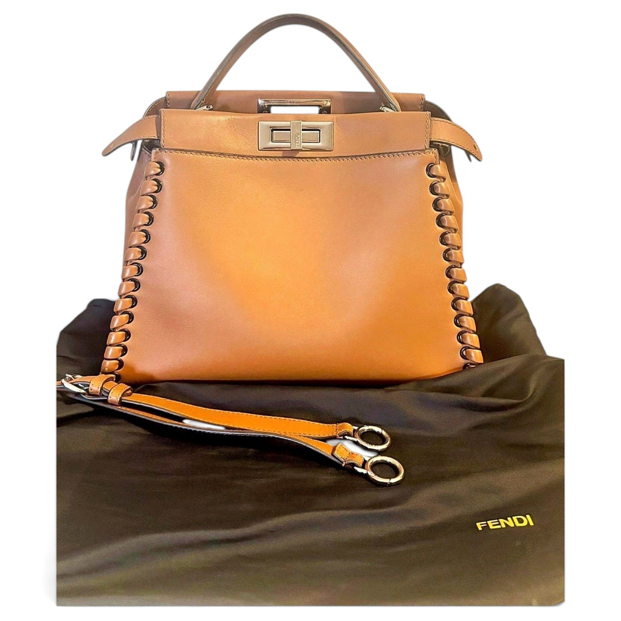 Peekaboo leather handbag