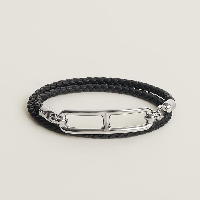 Noir Roulis Double Tour Bracelet