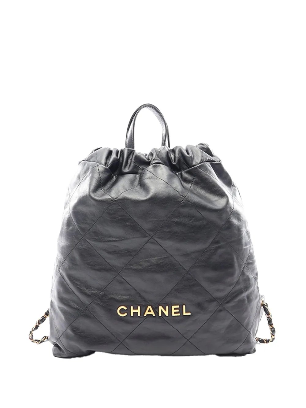 2021-2026 Large Quilted Shiny Calfskin 22 backpack