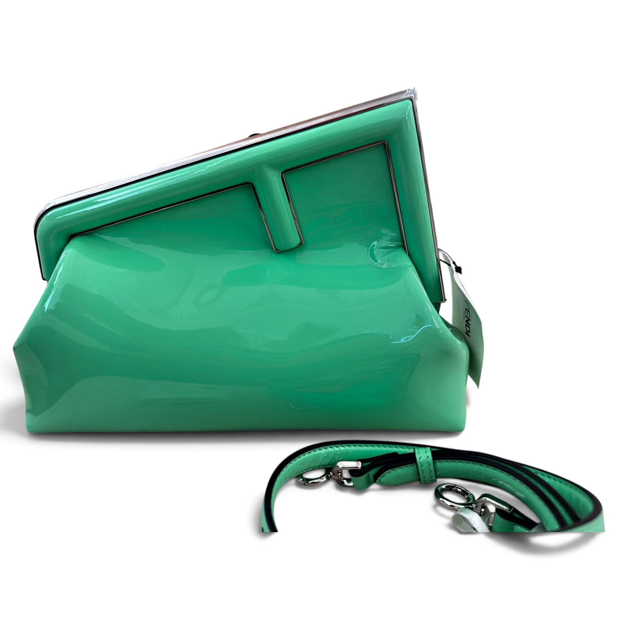 First patent leather crossbody bag