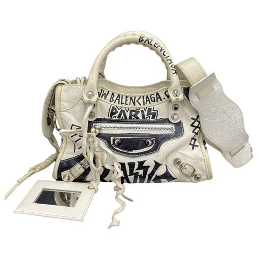 City leather handbag