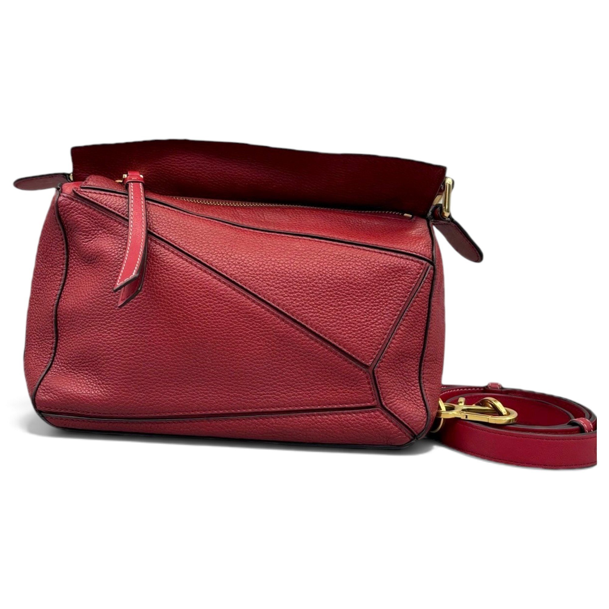 Puzzle leather handbag