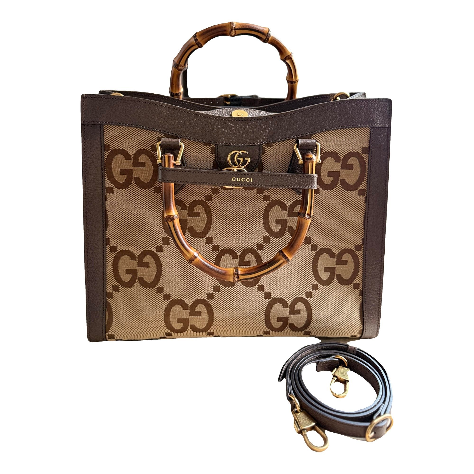 Diana Bamboo leather handbag