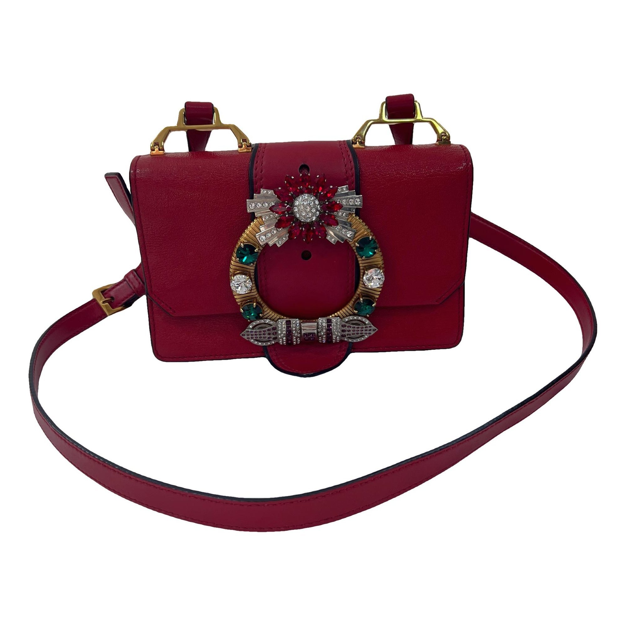 Miu Lady leather handbag