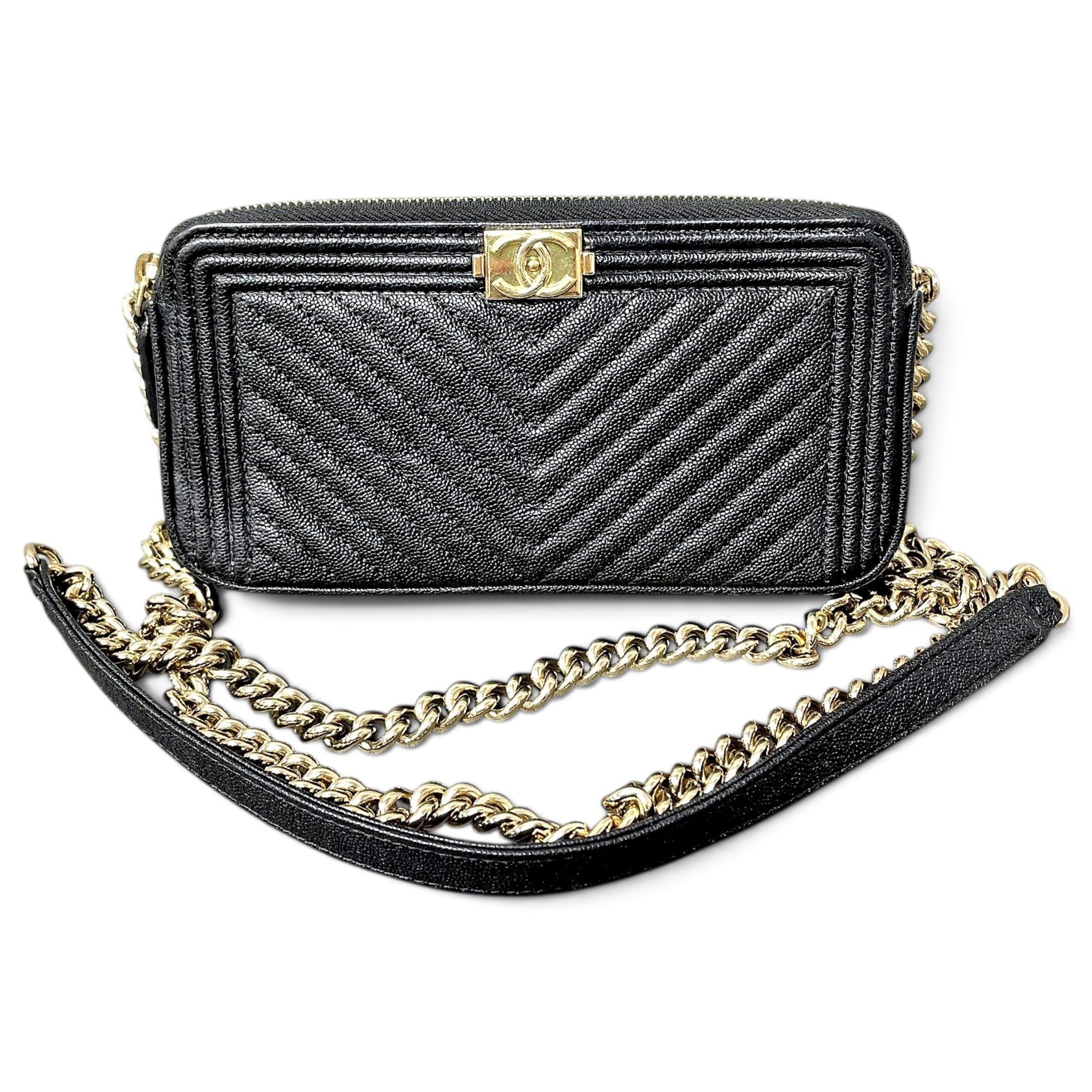Boy leather clutch bag
