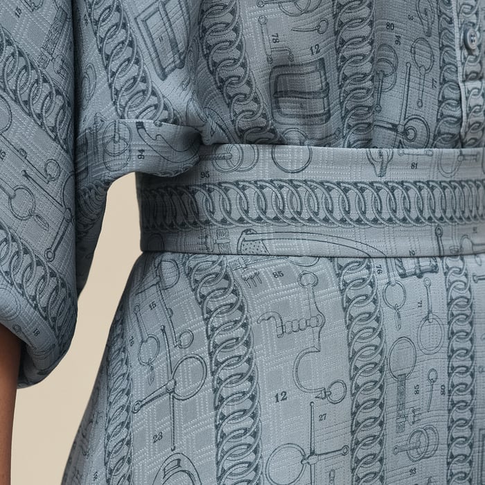 Bleu Adriatique "Cahier Du Colporteur" Straight Skirt