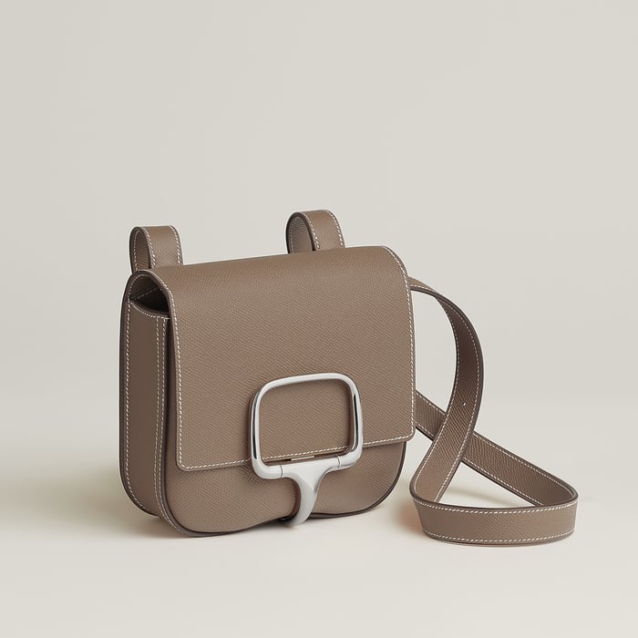 Étoupe Hermès Della Cavalleria Mini Bag II