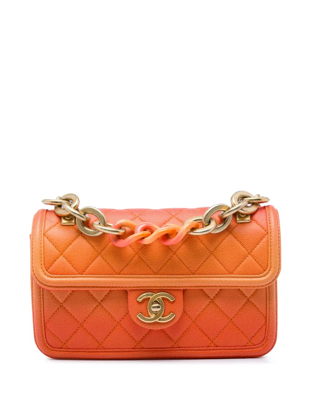 2019 Small Quilted Caviar Sunset On The Sea Flap satchel