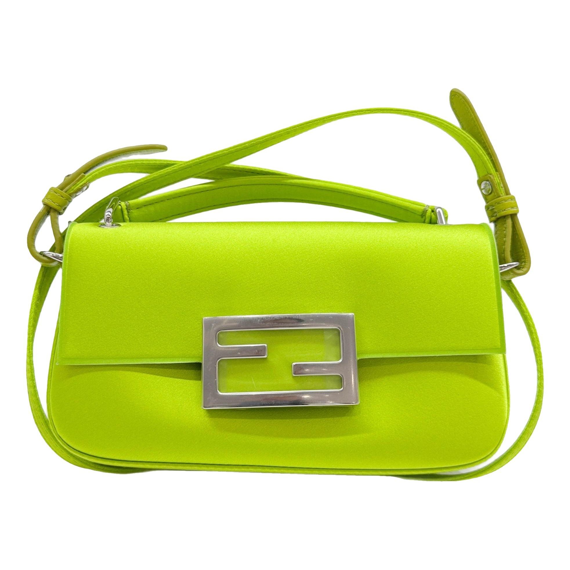 Baguette silk handbag