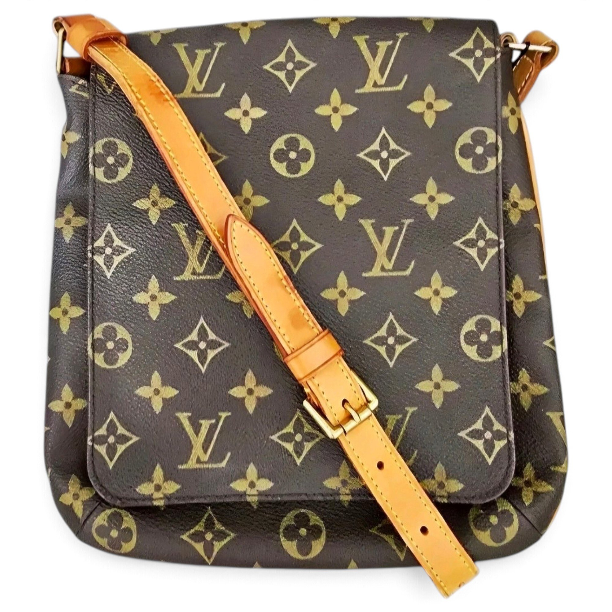 Musette leather crossbody bag