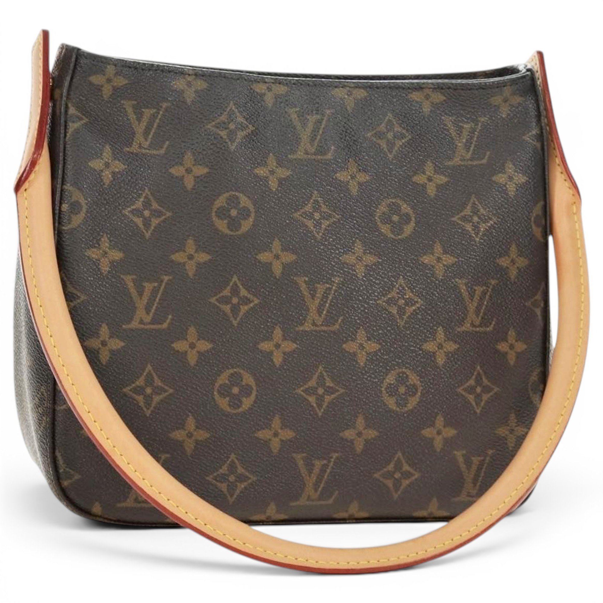 Looping leather handbag