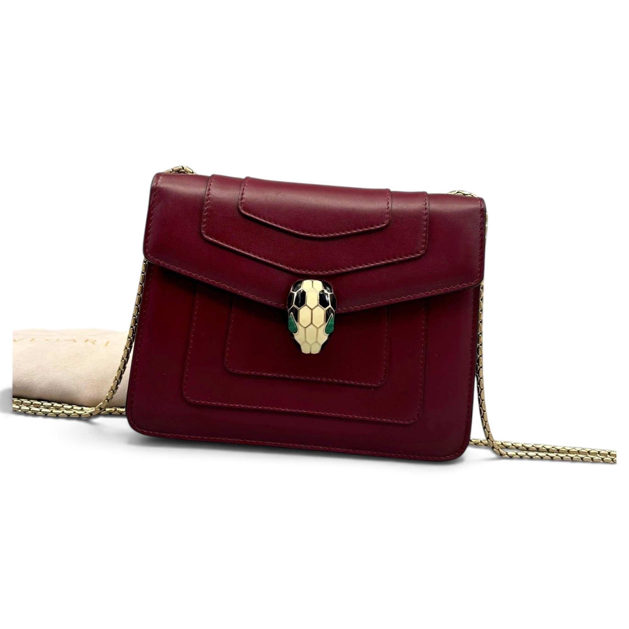 Serpenti leather handbag