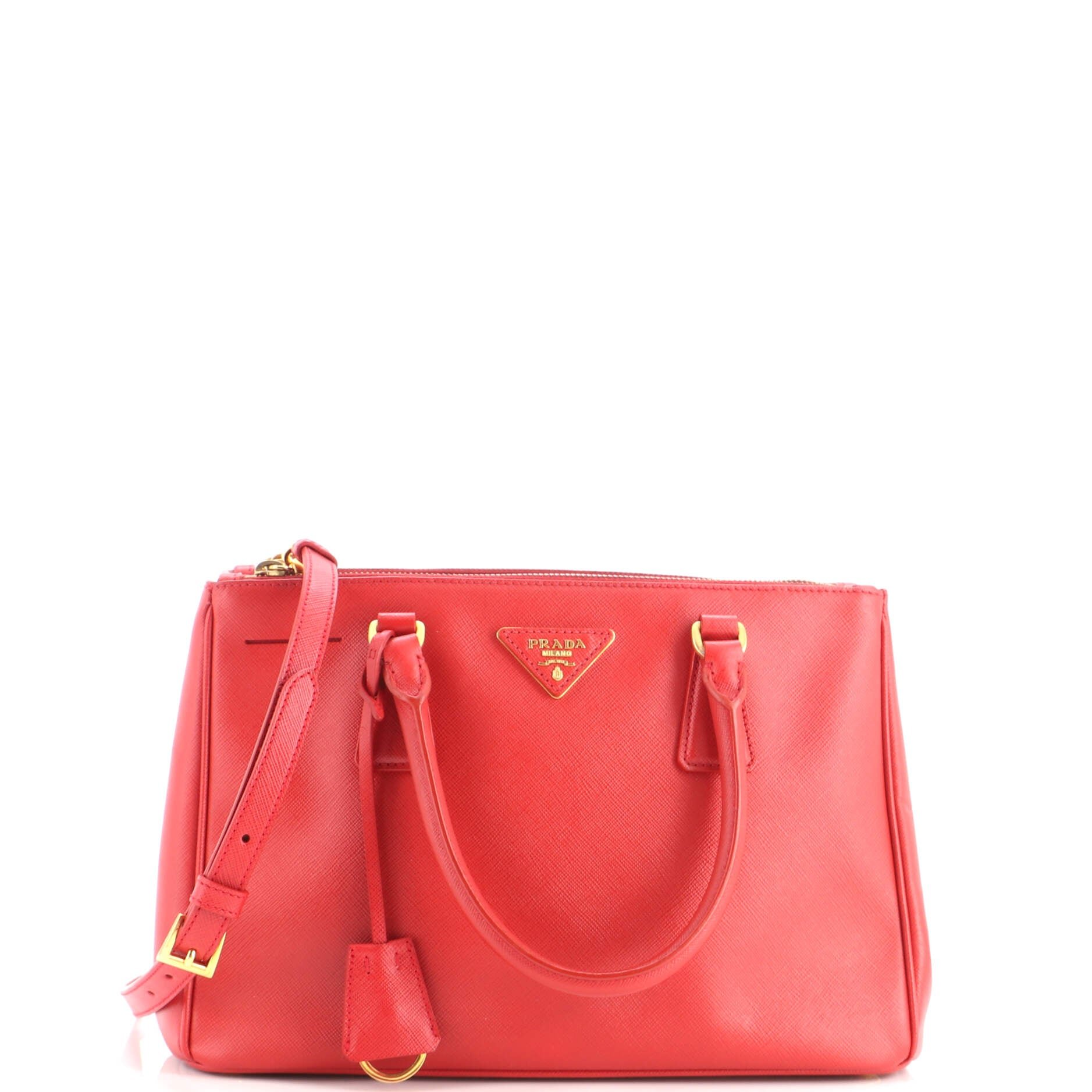 Double Zip Lux Tote Saffiano Leather Medium