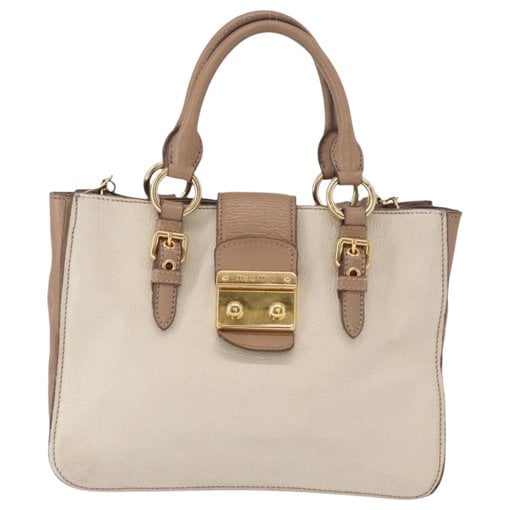 Madras leather handbag