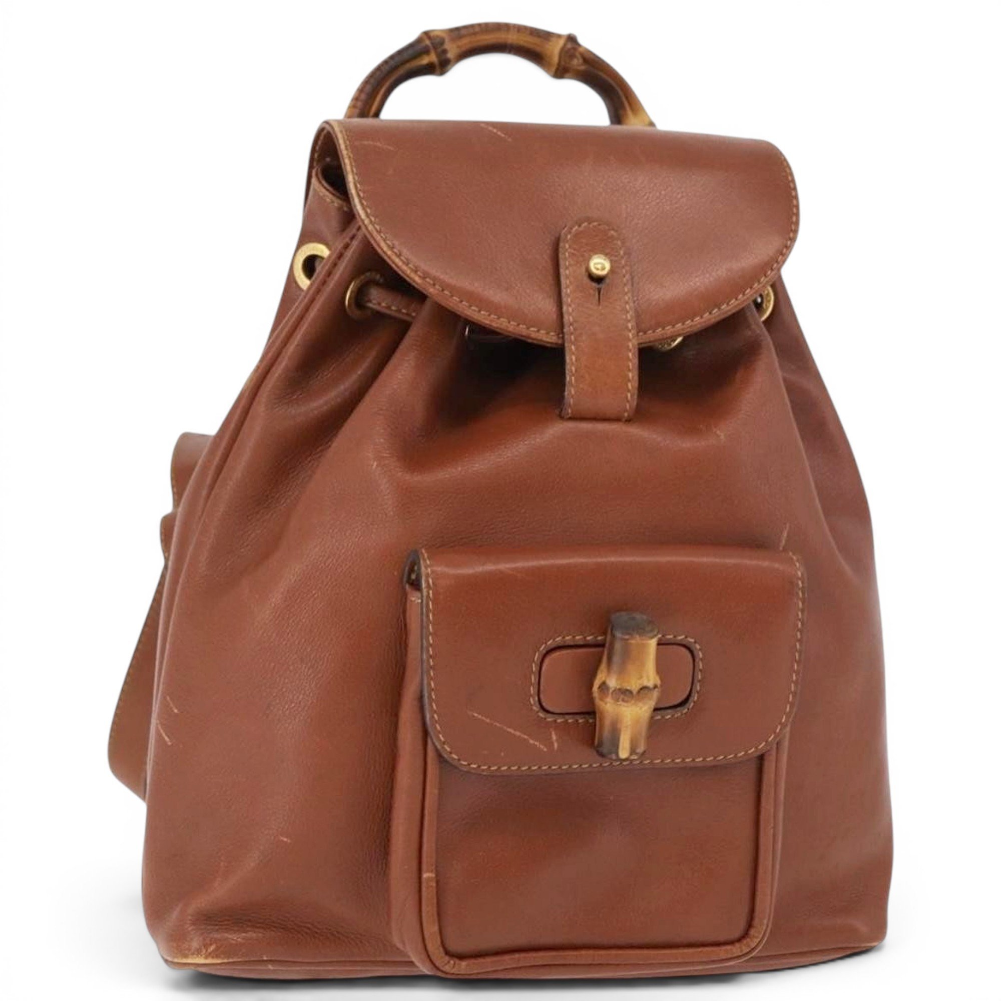 Leather backpack