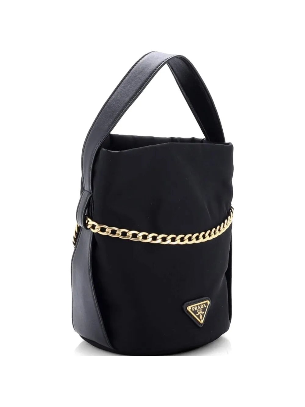Petit Sac Re-Nylon and Nappa Leather Mini bucket bag