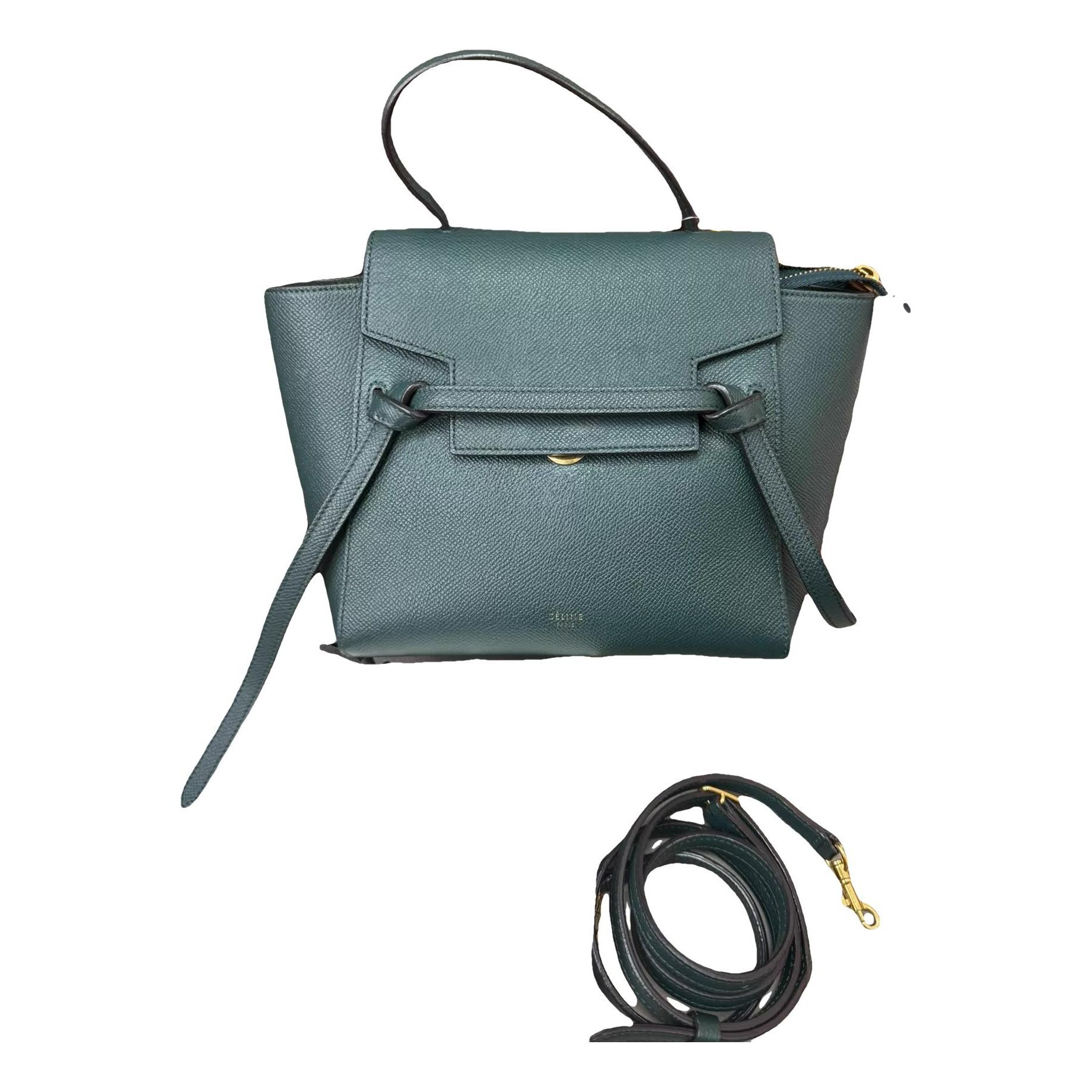 Belt leather handbag