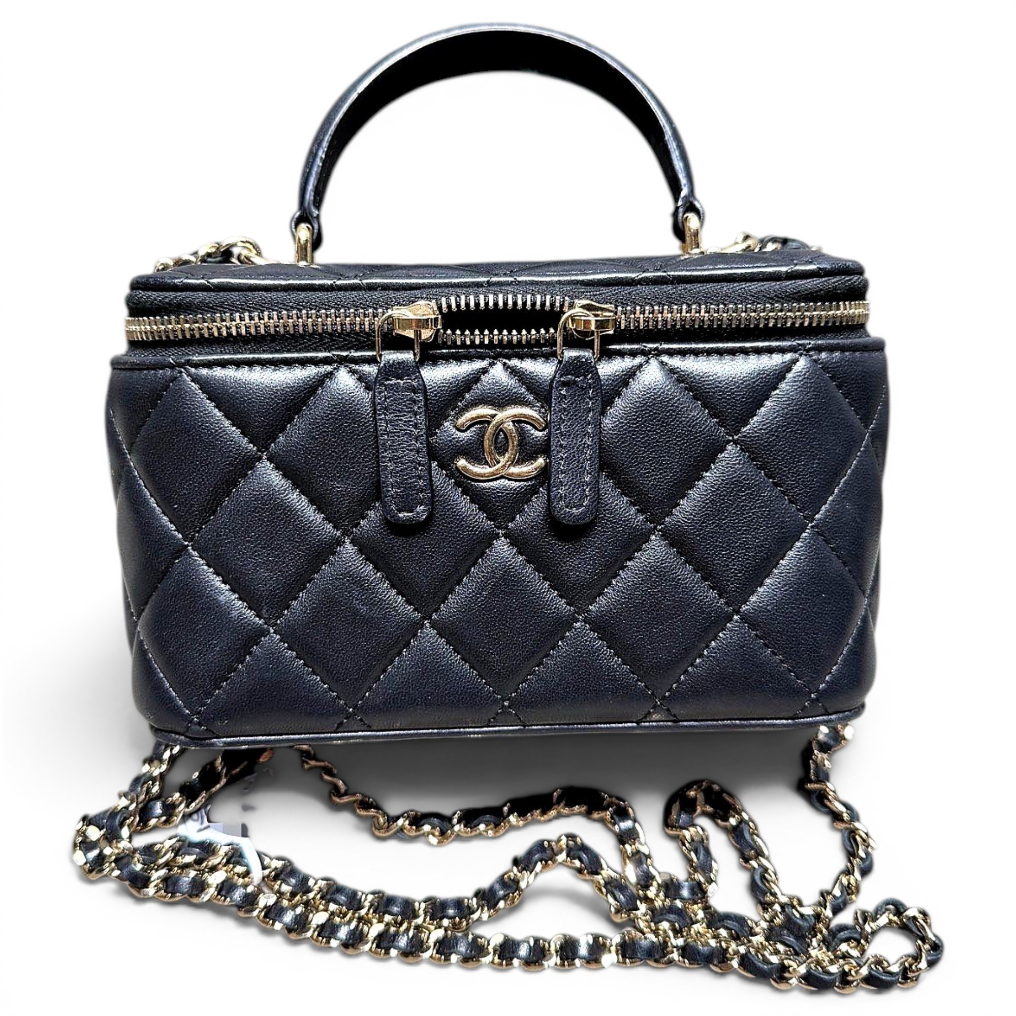Trendy CC Vanity leather handbag