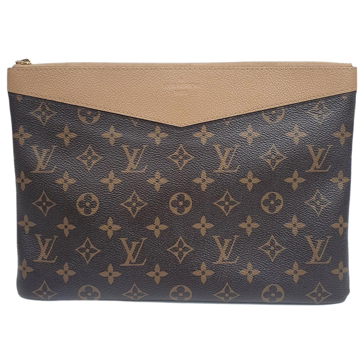Leather clutch bag