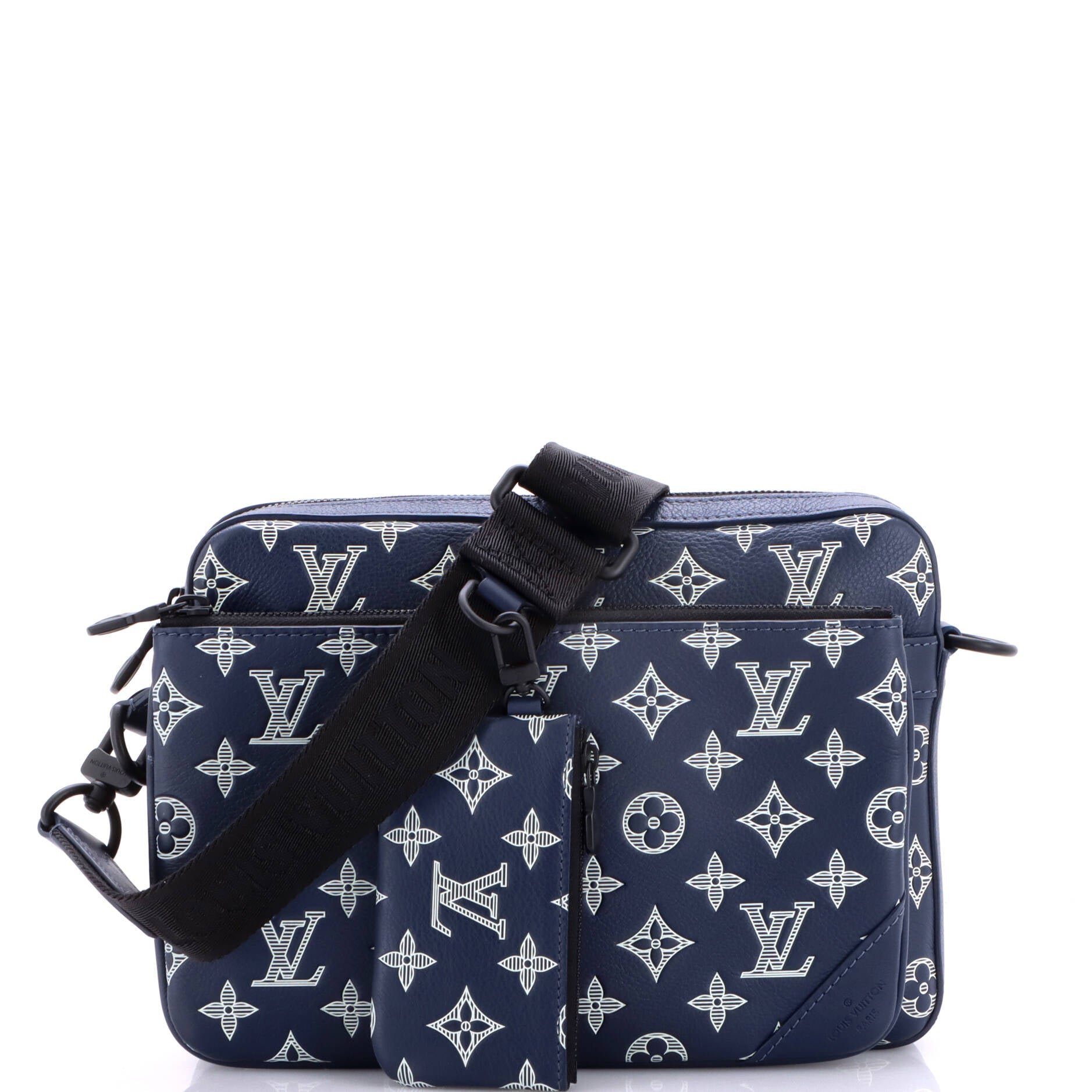 Trio Messenger Bag Monogram Shadow Leather