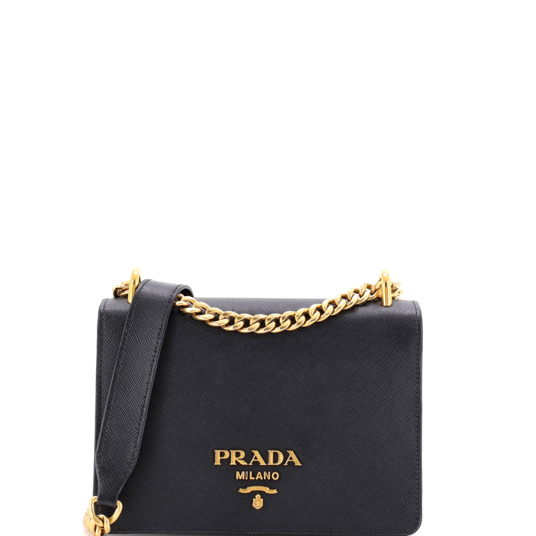 Chain Flap Bag Saffiano Leather Small
