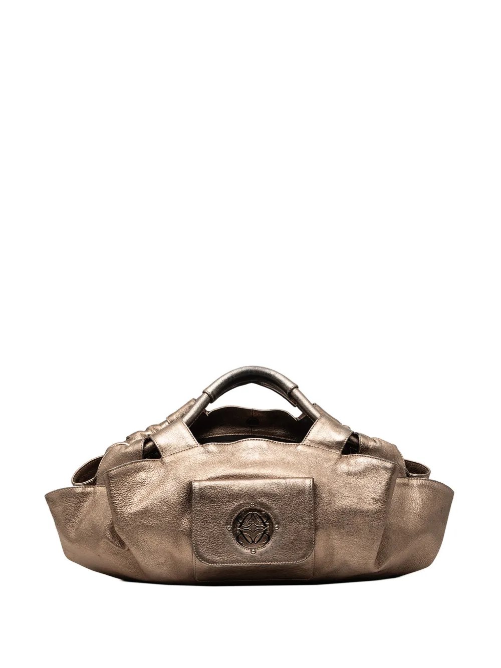 2002 Metallic Nappa Anagram Aire hobo bag