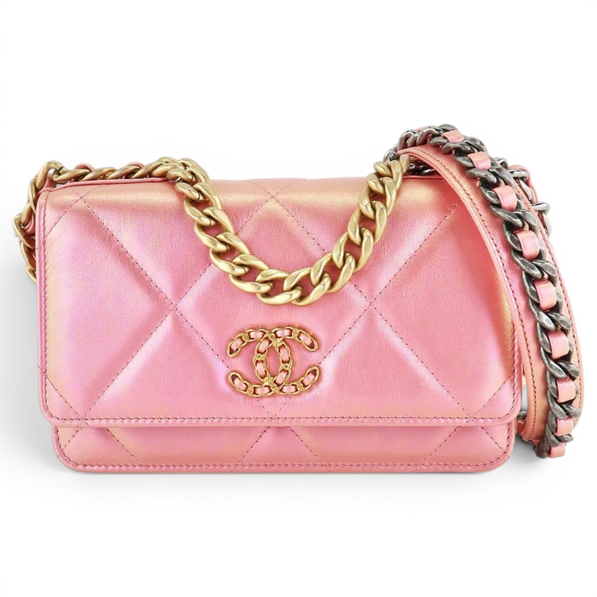 Wallet On Chain Chanel 19 leather handbag