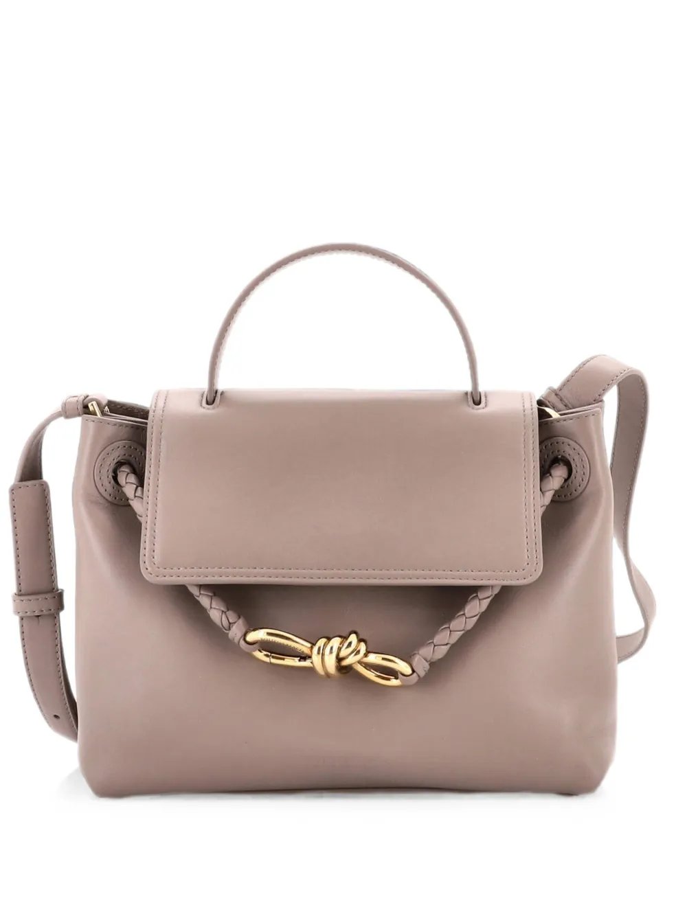 Ciao Ciao Top Handle Bag Leather with Intrecciato Detail Small satchel