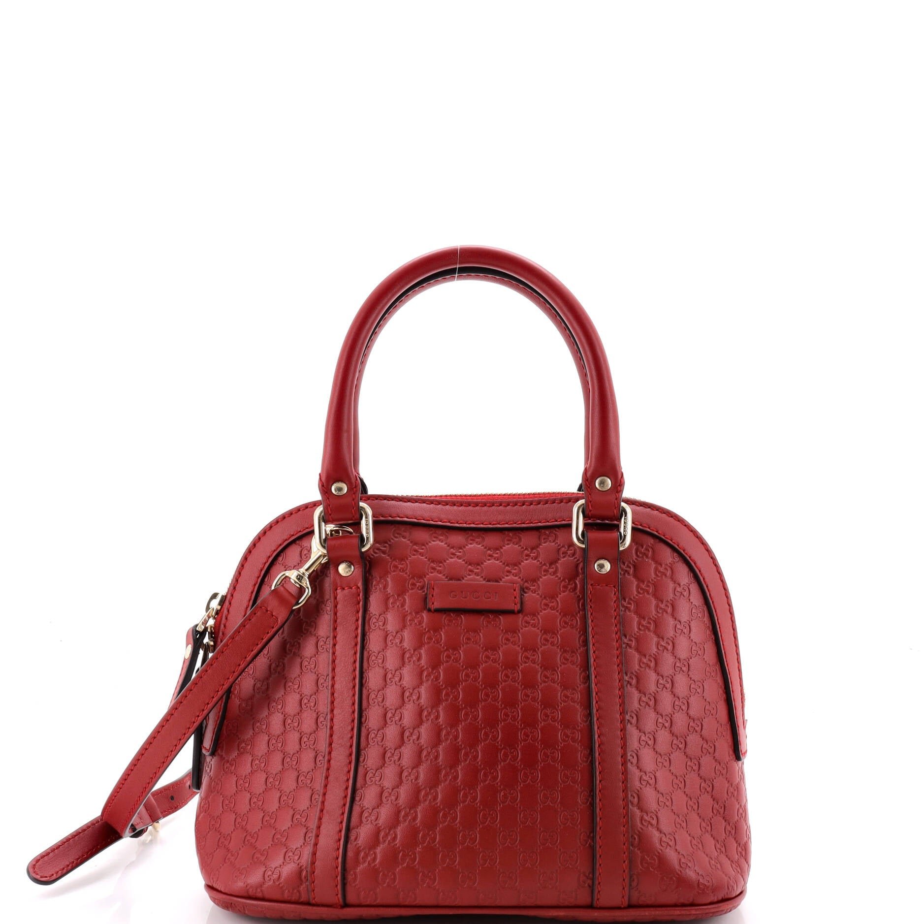 Convertible Dome Satchel Microguccissima Leather Mini