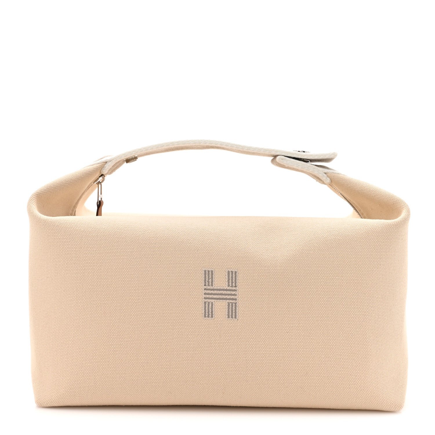 Hermes Hermes Canvas Large Bride-A-Brac Pouch Natural