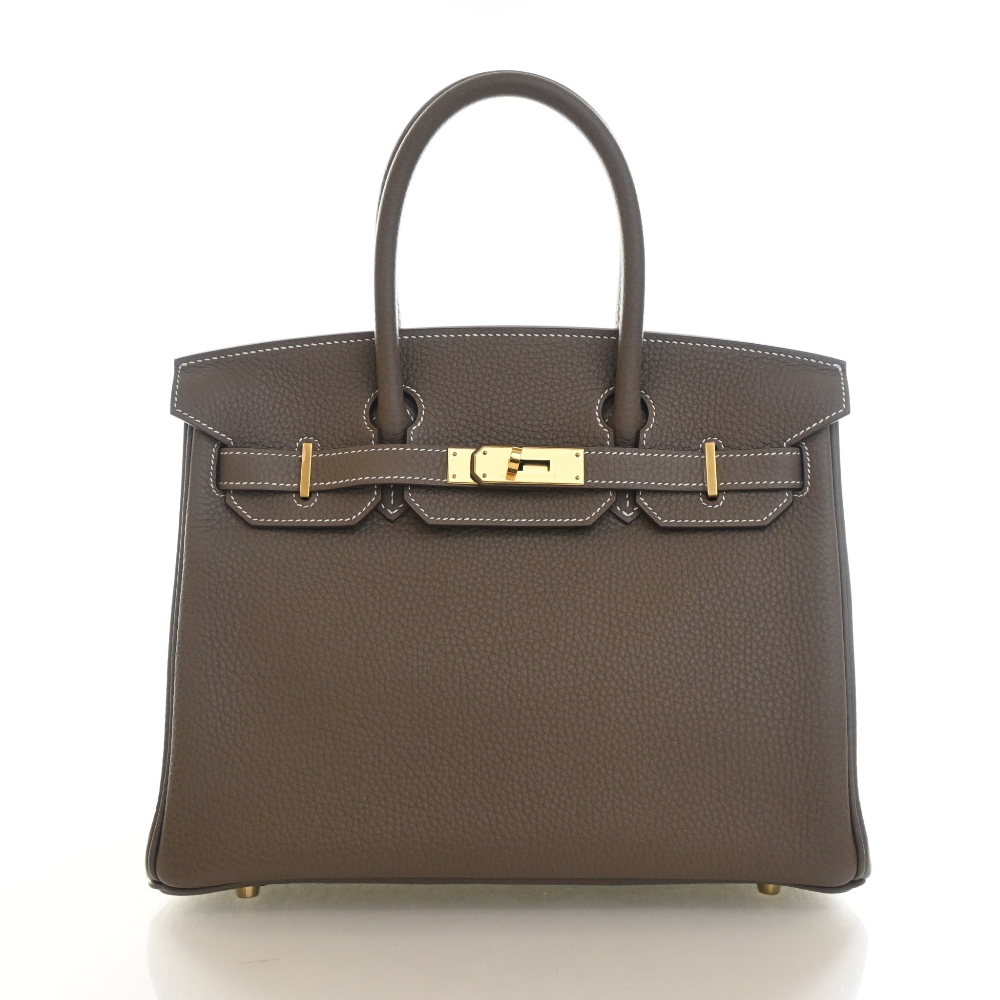 Hermes Etoupe Clemence Birkin 30