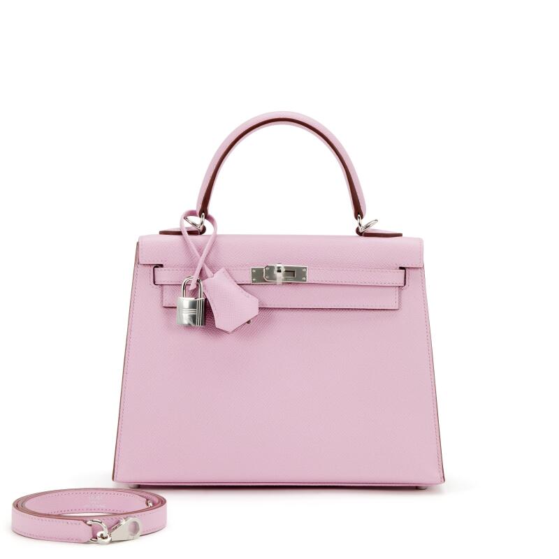 Hermes Mauve Sylvestre Epsom Kelly 25 Sellier Palladium Hardware, 2026